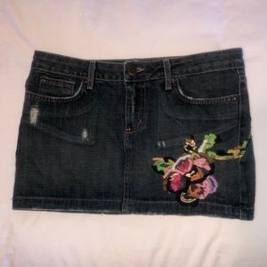 LUX Embroidered Jean Mini, Anthropology, size 28